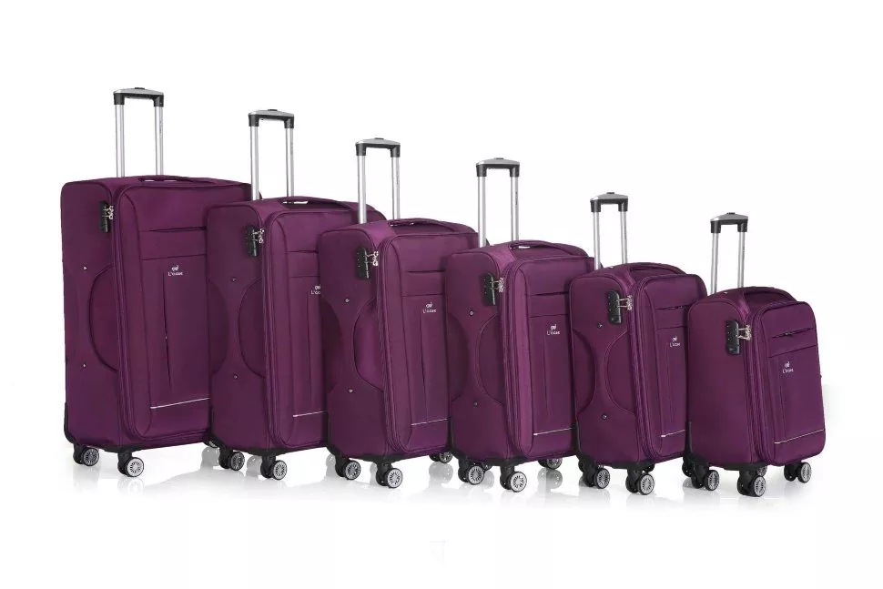 Чемодан L’CASE New York S mini с расширением 51х31х21+5см (19) со съемными колесами. Фиолетовый купить в Москве